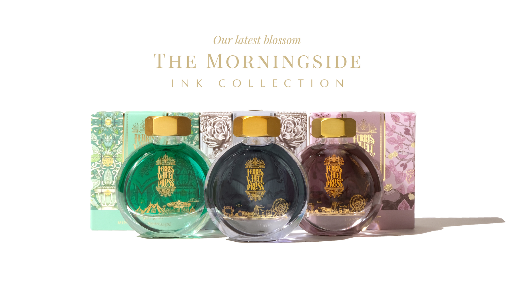 Our Latest Blossom- The Morningside Ink Trio 38ml - Ferris Wheel Press Canada