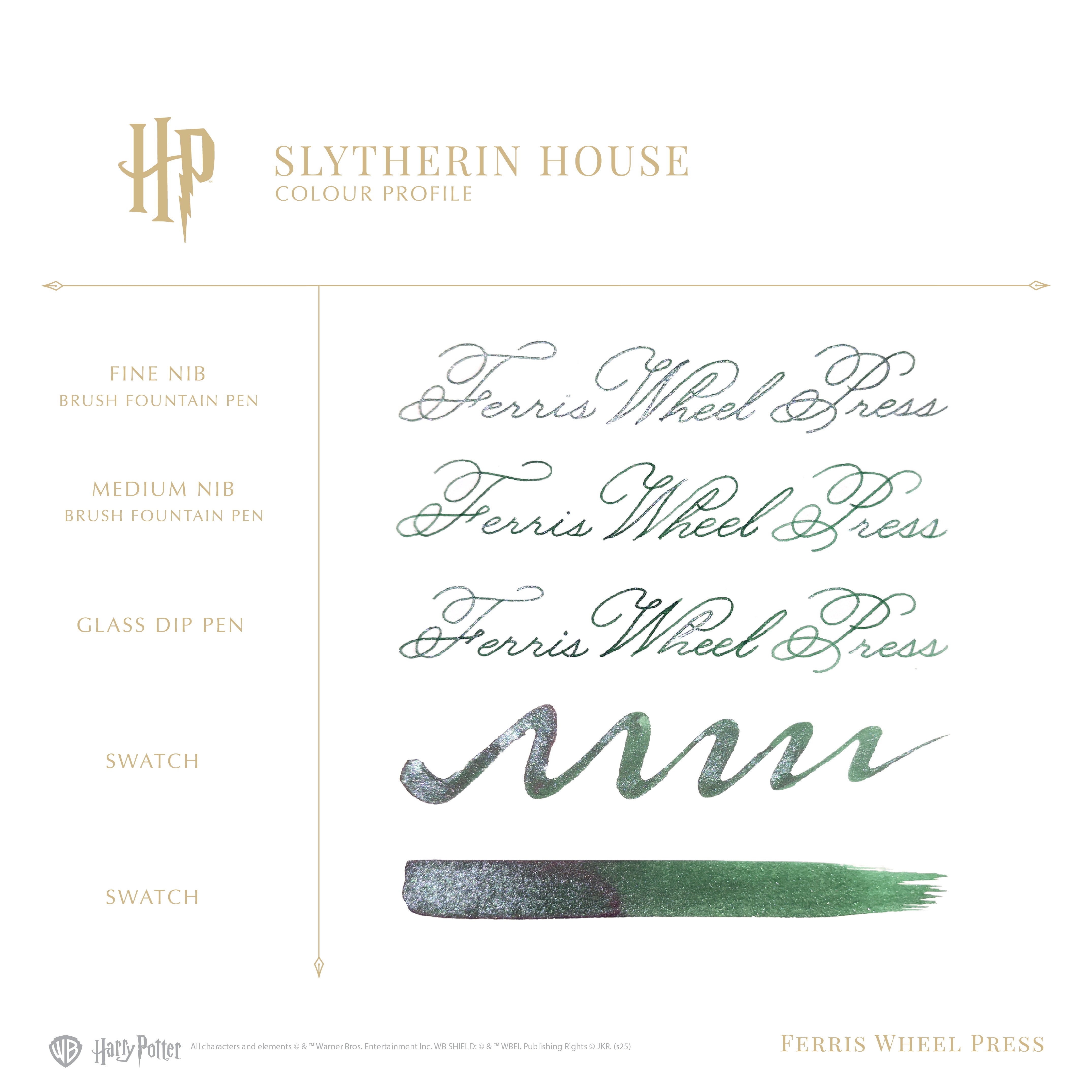 Warner Bros. | Harry Potter | Carousel Pen and Ink Set | Slytherin House