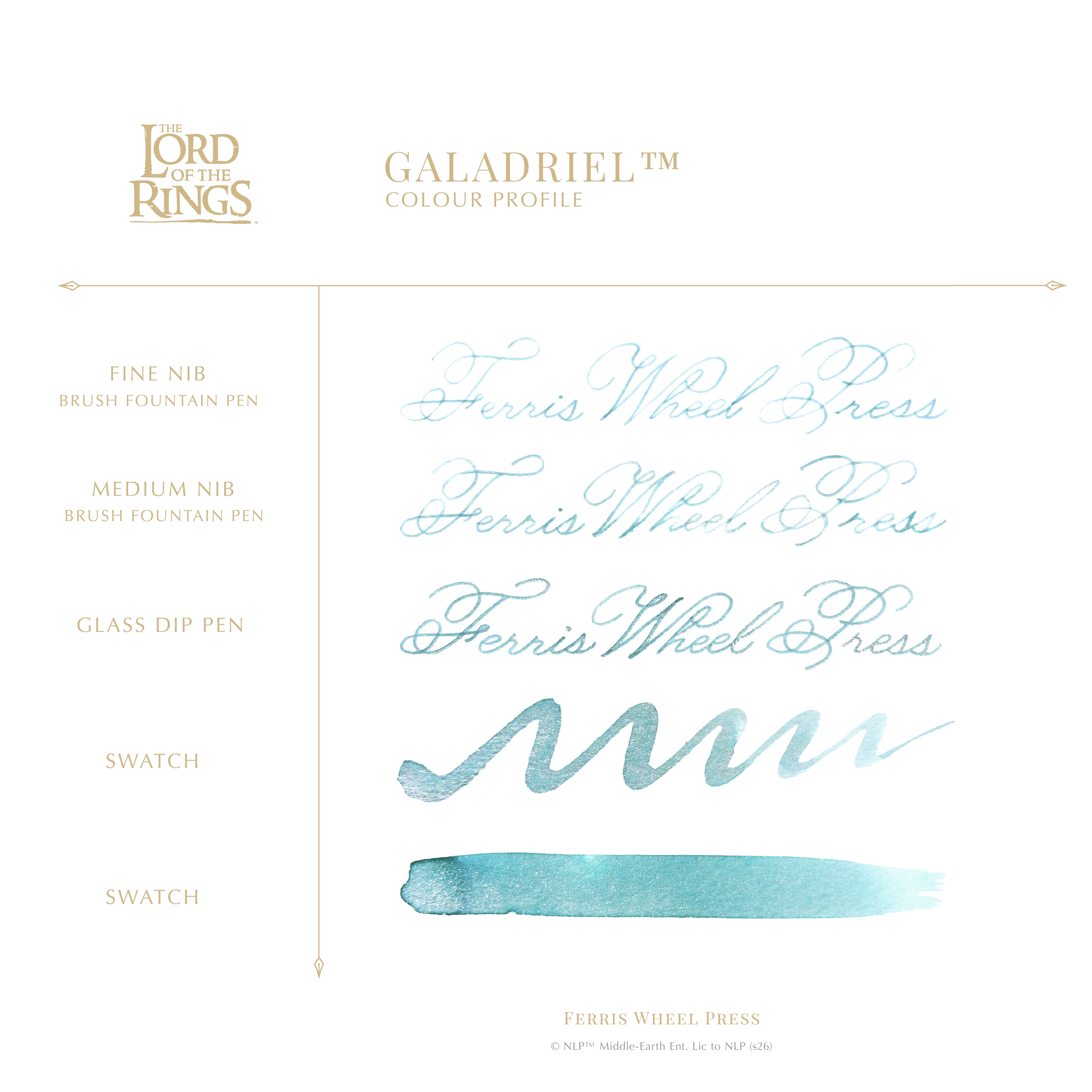 The Lord of the Rings 25th Anniversary | Limited Edition Pen and Ink Set | Galadriel - Ferris Wheel Press Canada
