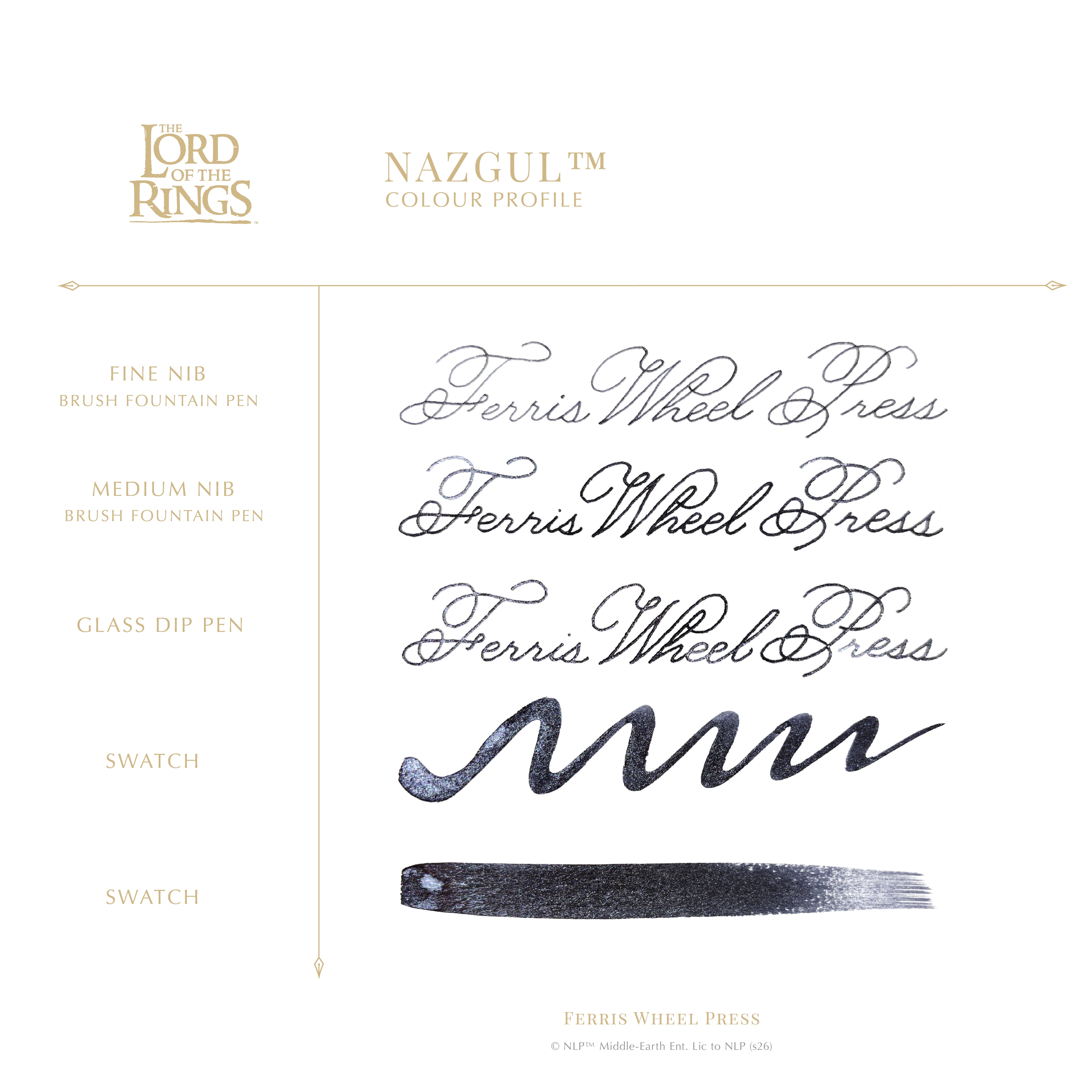 The Lord of the Rings 25th Anniversary | Limited Edition Pen and Ink Set | Nazgûl - Ferris Wheel Press Canada