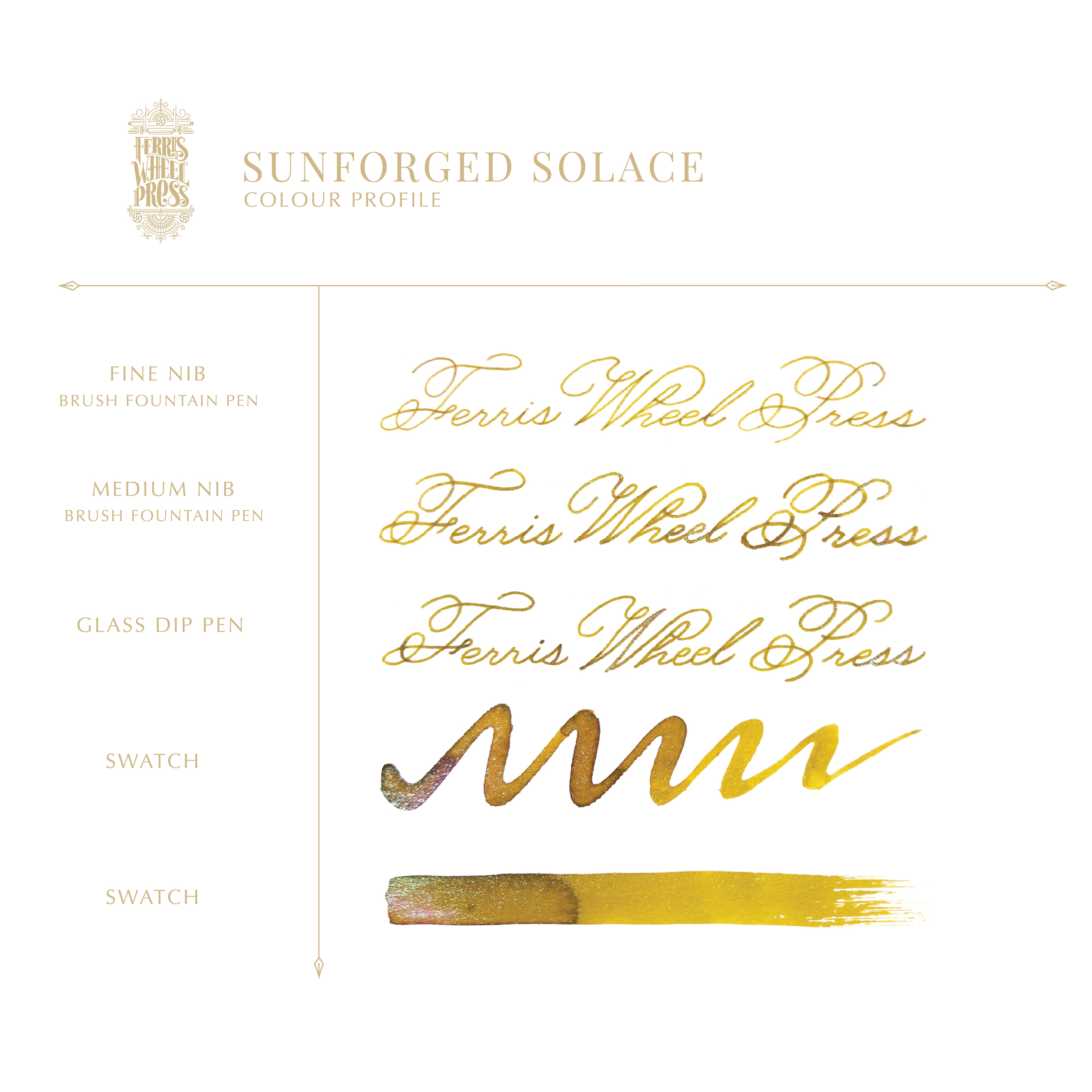FerriTales | The Book of Knights Series | Sunforged Solace 85ml Ink - Ferris Wheel Press Canada