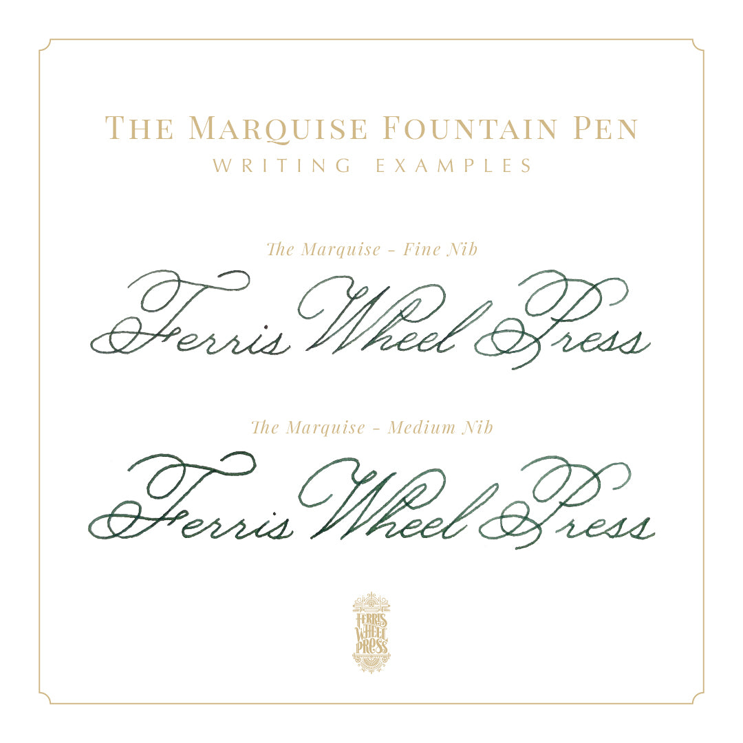 The Marquise Fountain Pen - Nevermore Noir