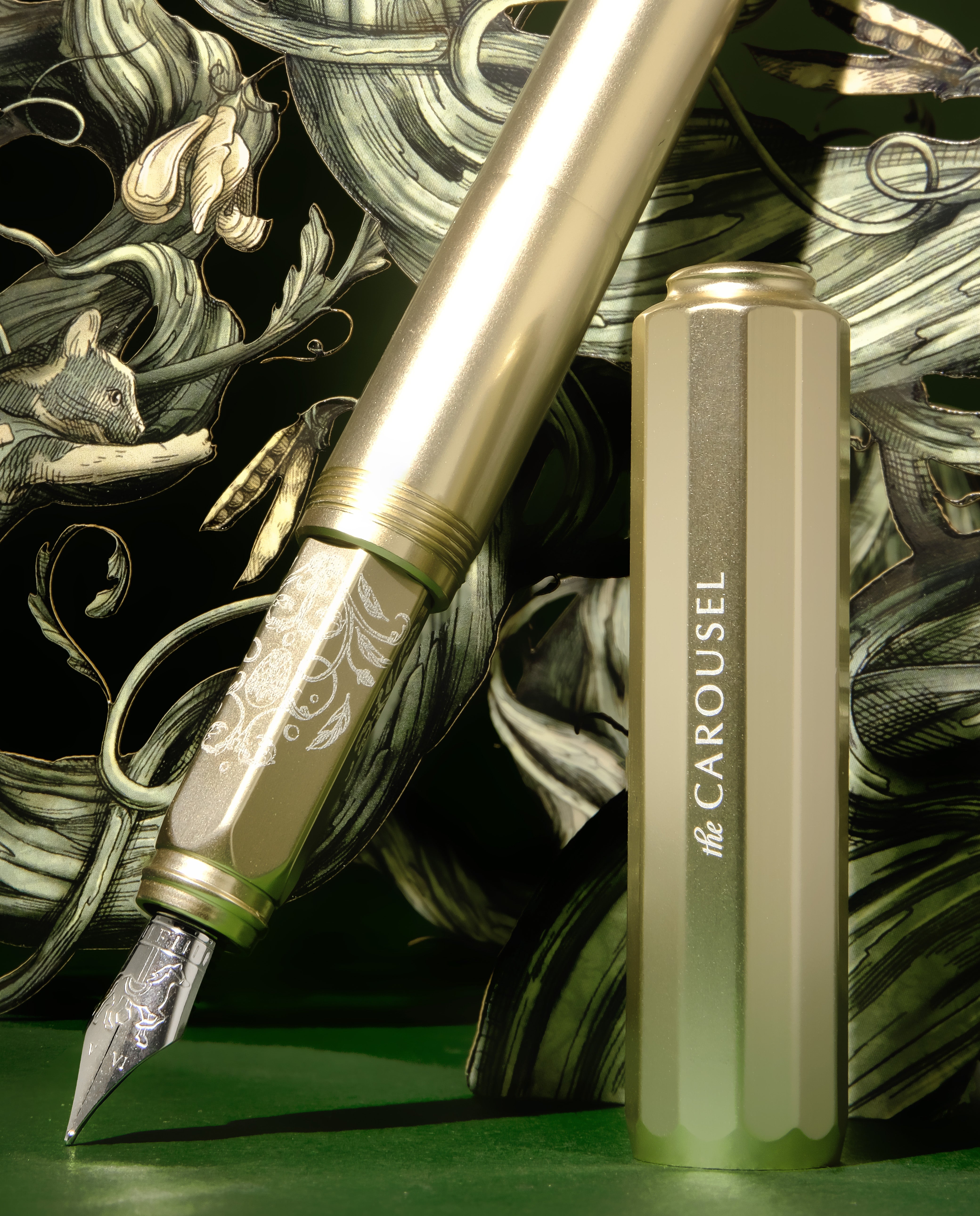 Limited Edition 2023 | Aluminum Carousel Fountain Pen - Brilliant Beanstalk