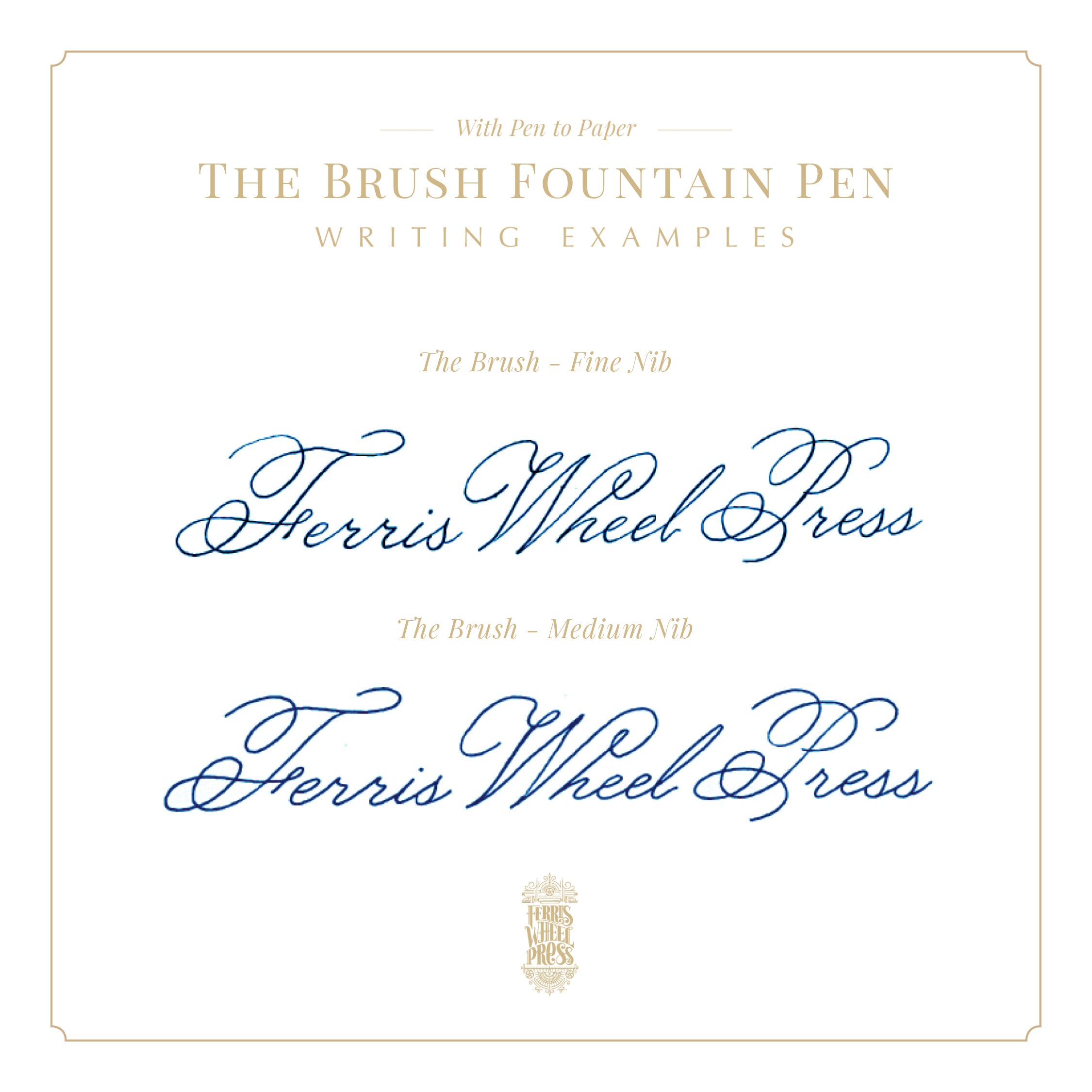 The Brush Fountain Pen | Gold Plated Nib - Printmaker's Teal