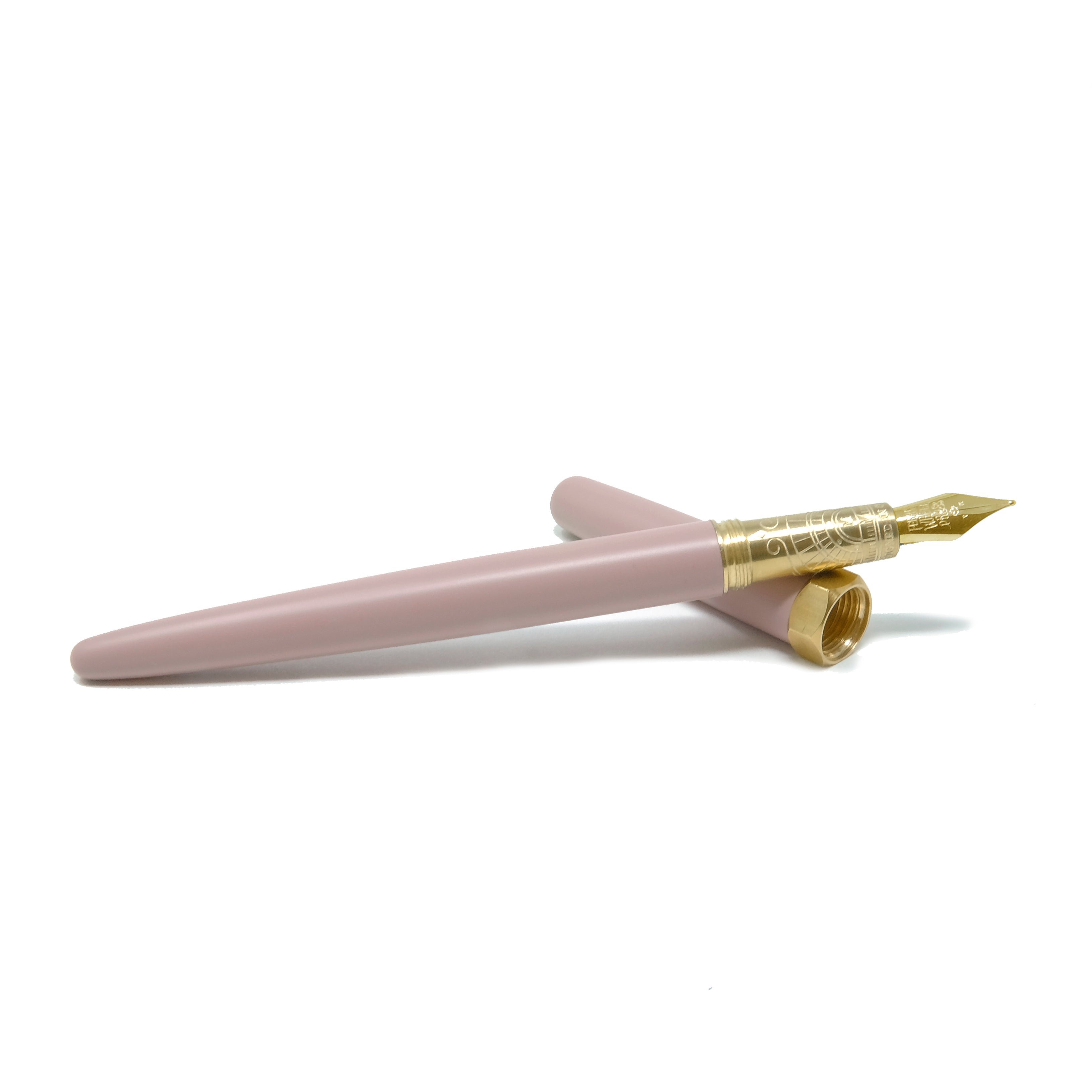 The Brush Fountain Pen Satin | Gold Plated Nib- Lady Rose