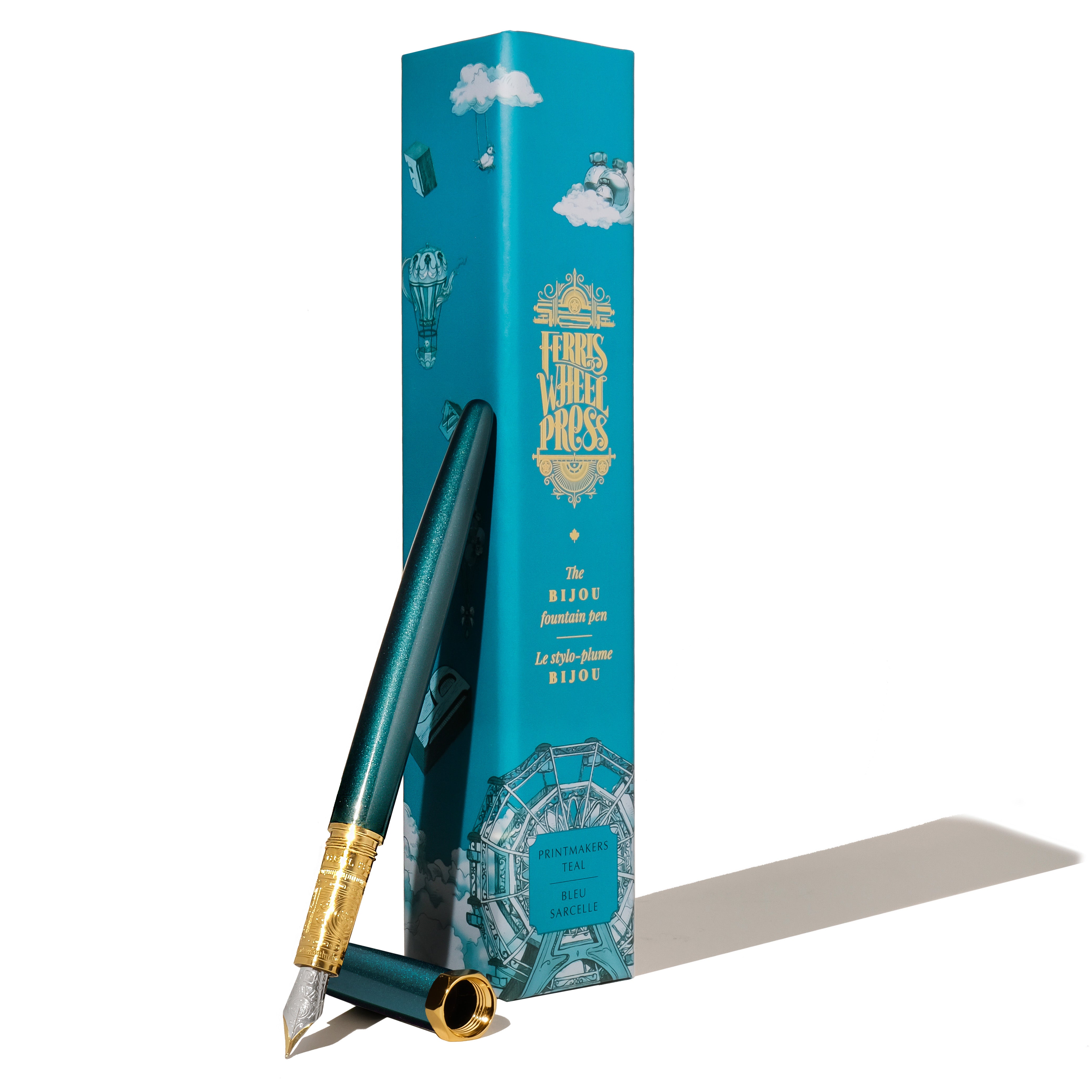 The Bijou Fountain Pen Printmaker's Teal — Ferris Wheel Press Canada
