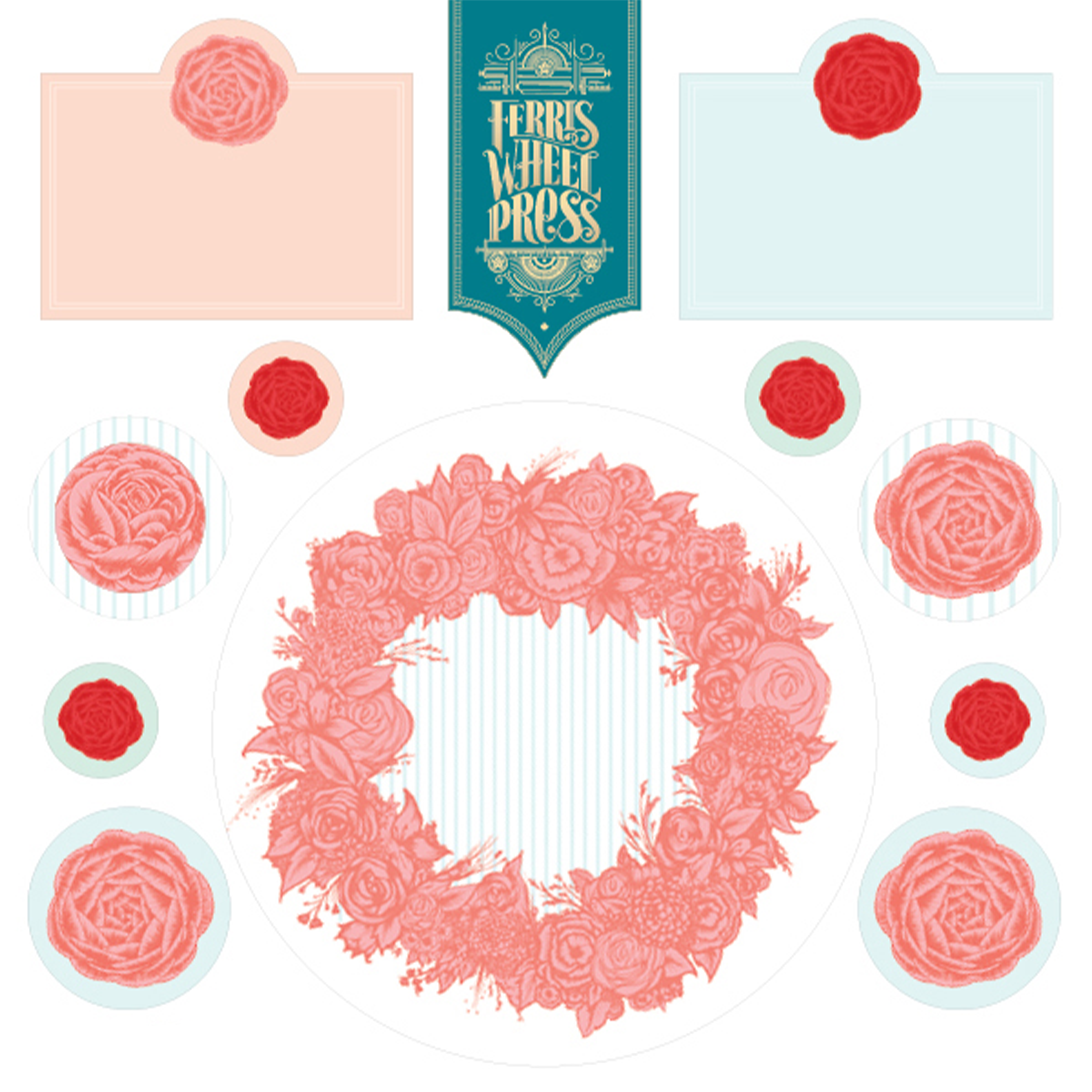 Rosy Wreath - Sticker