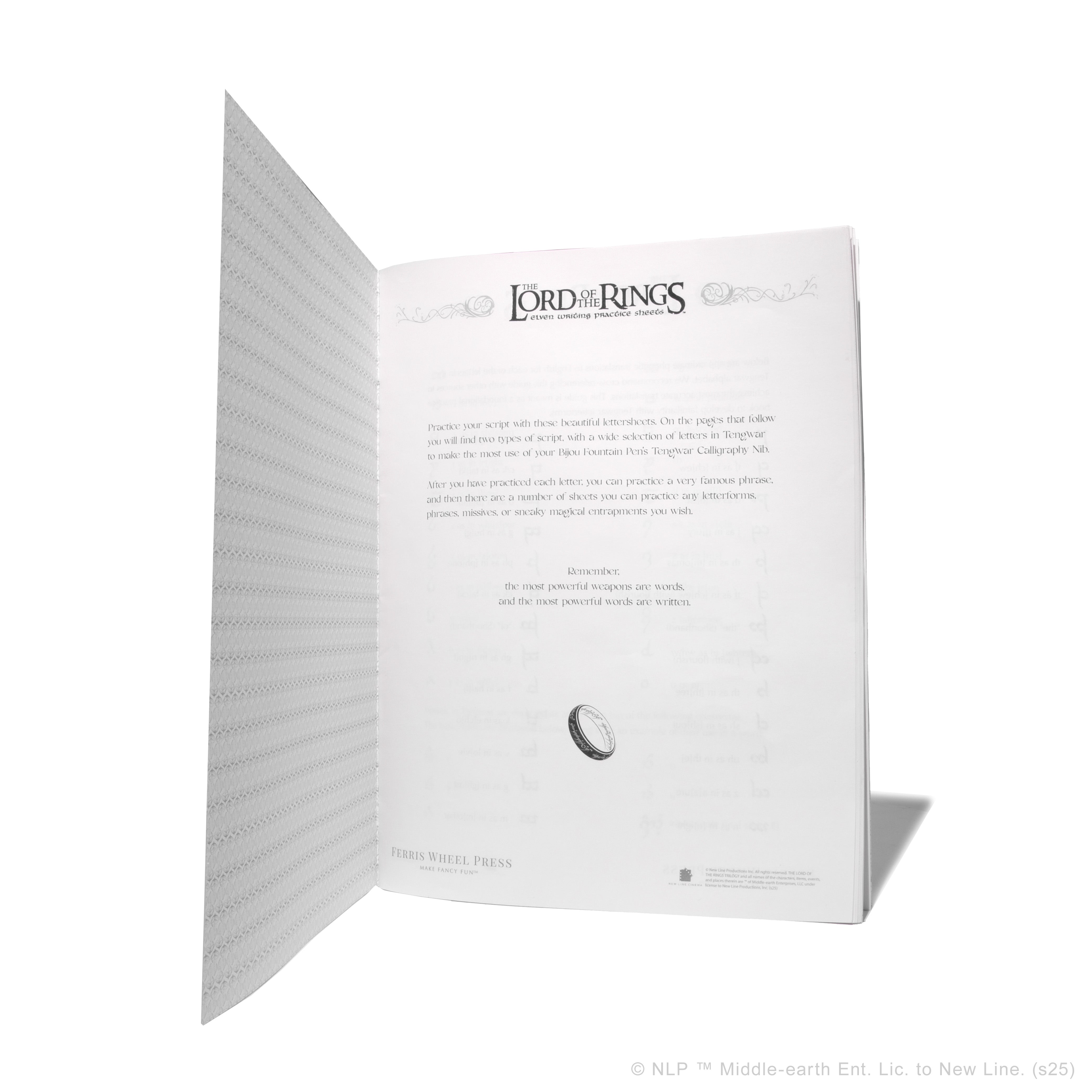 The Lord of the Rings Lettering Booklet (Physical) - Ferris Wheel Press Canada
