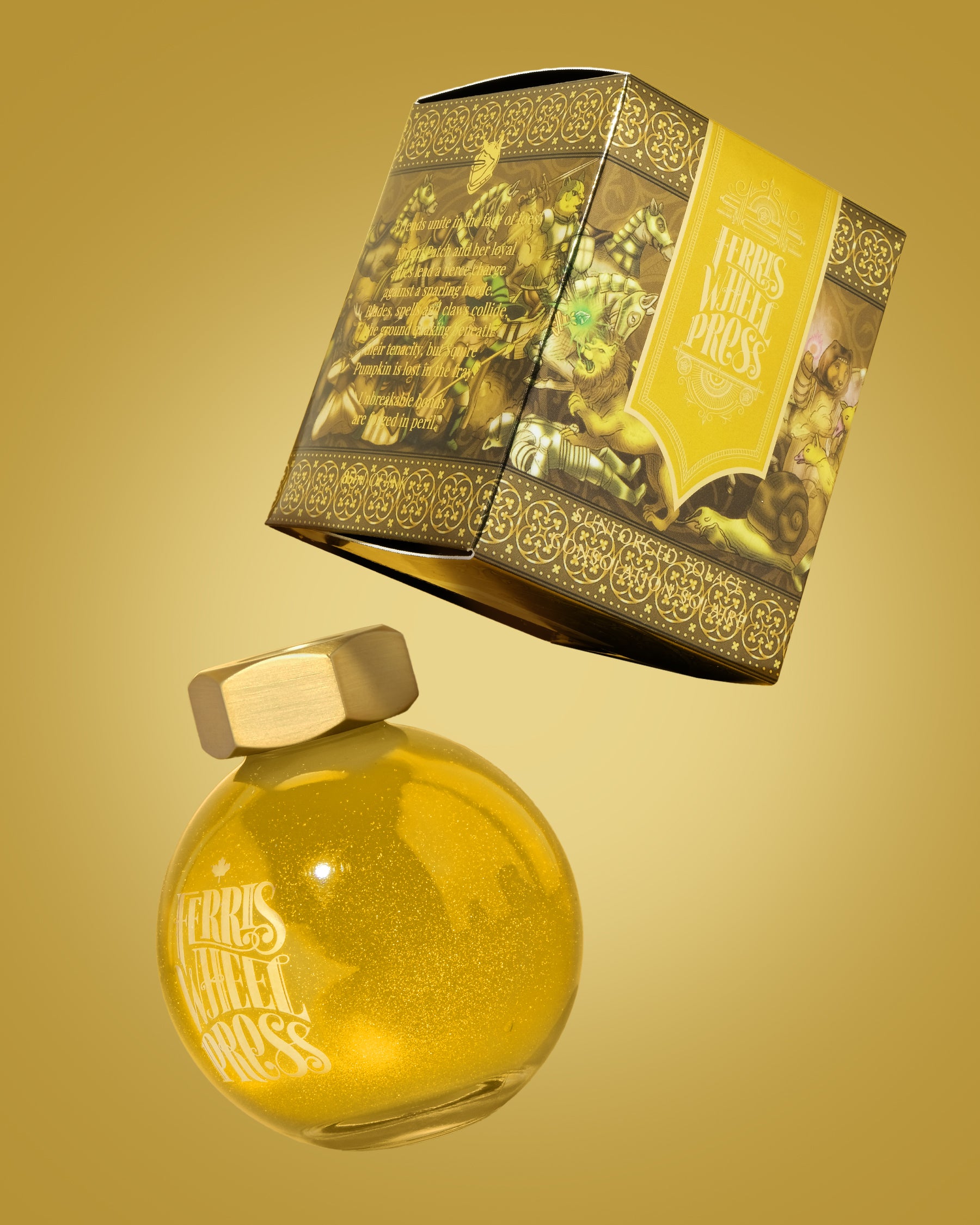 FerriTales | The Book of Knights Series | Sunforged Solace 85ml Ink - Ferris Wheel Press Canada