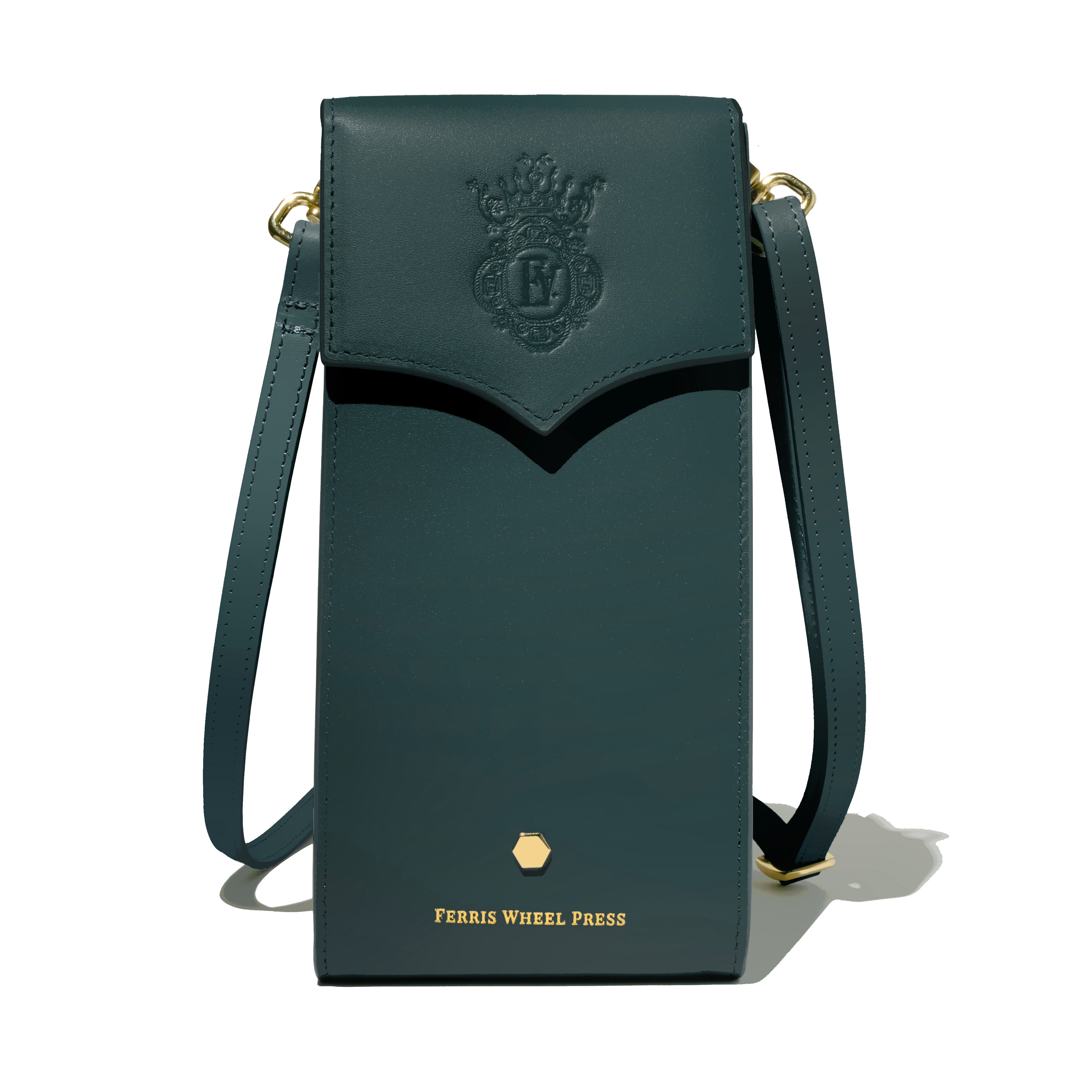 Leather Stationery Collection- The Pendant Purse / Deep Teal