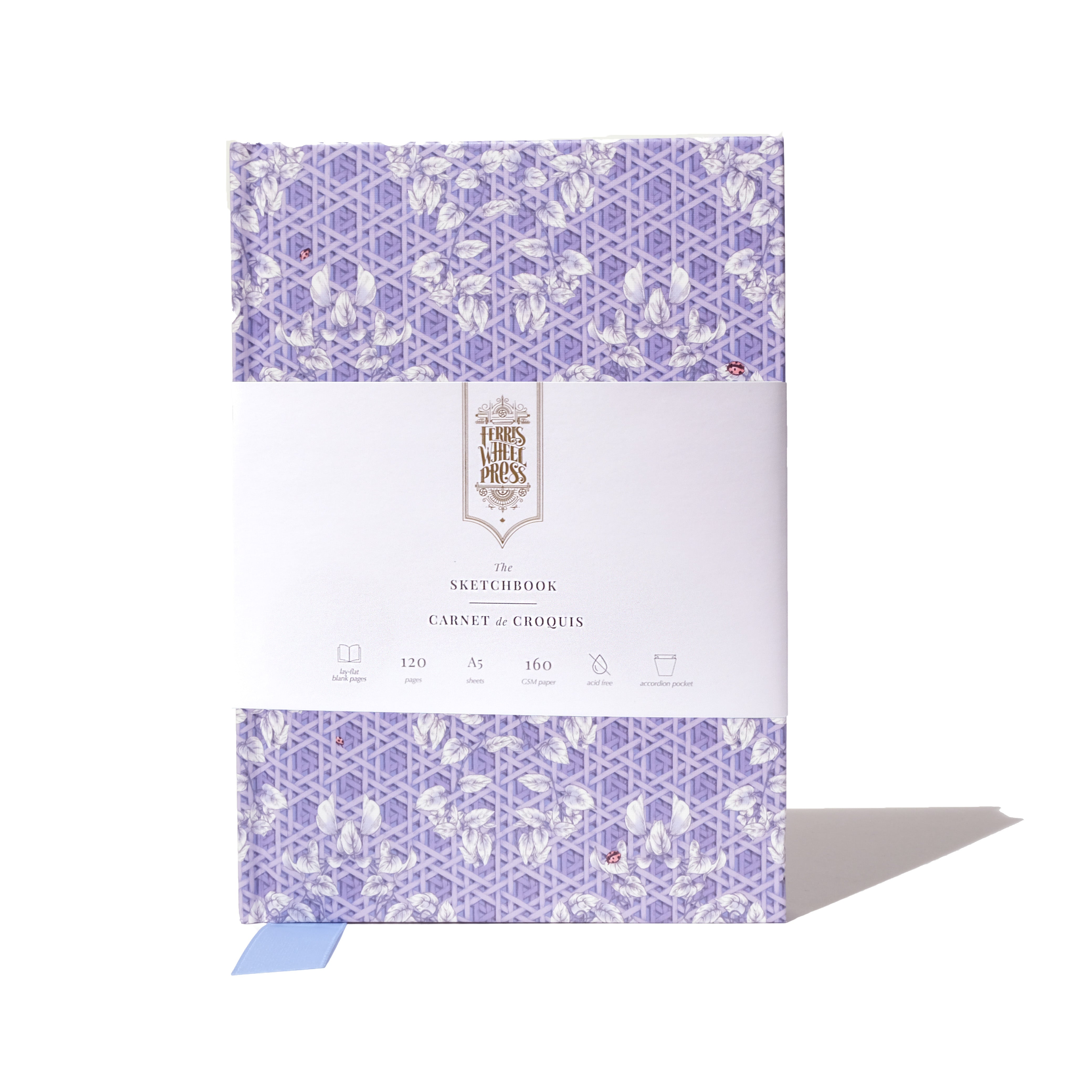 The Sketchbook A5: Enveloped in Rattan - Violet Blue